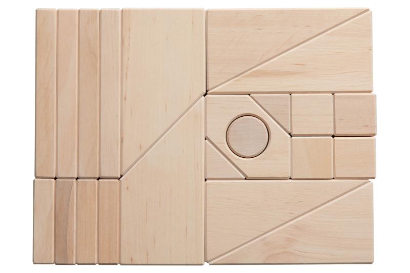 Baukasten mit Bauklötze (alle 3 Lagen) im SET